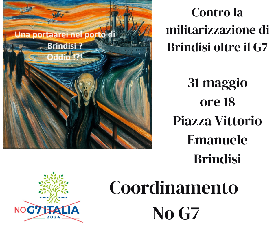 No G7 Puglia Brindisi contro la militarizzazione